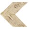 Ekena Millwork 13 3/4"W x 12"H x 3/4"D Vintage Farmhouse 5 1/2" Chevron Barnwood Decor Collection Chalk Dust White DECR13X12X075CHVWH - alternate 1